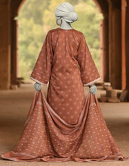 BROWN LAWN EMBROIDERED UNSTITCHED 3PC | JLAWN-S-25-3101