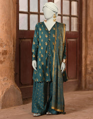 GREEN LAWN PRINTED UNSTITCHED 3PC | JLAWN-S-25-3137