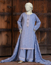 BLUE LAWN EMBROIDERED UNSTITCHED 3PC | JLAWN-S-25-3170