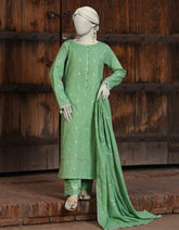 GREEN LAWN EMBROIDERED UNSTITCHED 3PC | JLAWN-S-25-3171