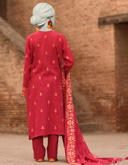 PINK DORIA EMBROIDERED UNSTITCHED 3PC | JLAWN-S-25-3181