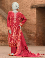 PINK DORIA EMBROIDERED UNSTITCHED 3PC | JLAWN-S-25-3181