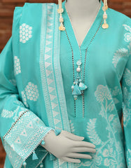 GREEN JACQUARD DYED UNSTITCHED 3PC | JLAWN-S-25-3213