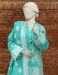 GREEN JACQUARD DYED UNSTITCHED 3PC | JLAWN-S-25-3213