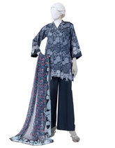 BLUE LAWN DIGITAL PRINTED UNSTITCHED 3PC