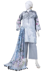 MULTICOLOR LAWN DIGITAL PRINTED UNSTITCHED 3PC