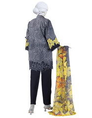BLACK LAWN DIGITAL PRINTED UNSTITCHED 3PC
