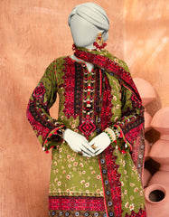 GREEN LAWN PRINTED UNSTITCHED 3PC
