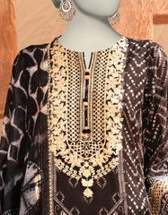 BLACK LAWN EMBROIDERED UNSTITCHED 3PC