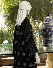 BLACK LAWN PASTE PRINTED UNSTITCHED 3PC