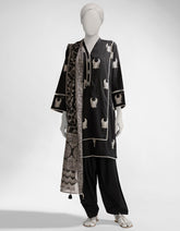 BLACK & WHITE LAWN PRINTED UNSTITCHED 3PC