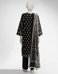 BLACK & WHITE LAWN PRINTED UNSTITCHED 3PC