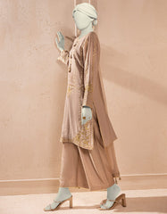 BEIGE PAPER COTTON EMBROIDERED 3PC STITCHED
