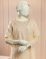 WHITE RAW SILK 2PC STITCHED