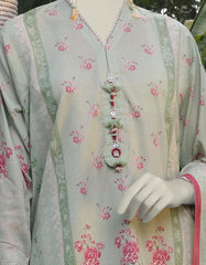 GREEN LAWN PRINTED UNSTITCHED 3PC | JLAWN-S-25-801