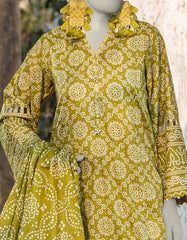 GREEN LAWN PRINTED UNSTITCHED 3PC | JLAWN-S-25-807