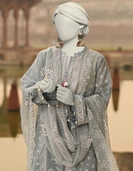 GREY LAWN PRINTED UNSTITCHED 3PC | JLAWN-S-25-818
