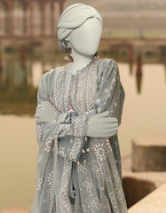 GREY LAWN PRINTED UNSTITCHED 3PC | JLAWN-S-25-818