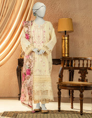 BEIGE LAWN EMBROIDERED 3PC STITCHED | JLAWN-S-25-821