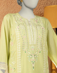 GREEN LAWN EMBROIDERED 3PC STITCHED | JLAWN-S-25-825