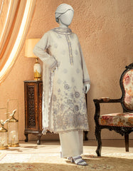 BLUE LAWN EMBROIDERED 3PC STITCHED | JLAWN-S-25-827