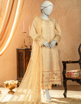BEIGE LAWN EMBROIDERED UNSTITCHED 3PC | JLAWN-S-25-829