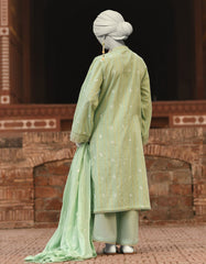 GREEN LAWN EMBROIDERED 3PC STITCHED | JLAWN-S-25-833