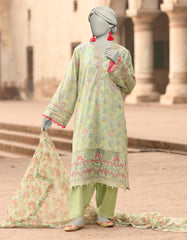 GREEN LAWN EMBROIDERED UNSTITCHED 3PC | JLAWN-S-25-840