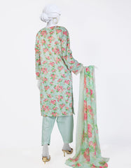 GREEN LAWN EMBROIDERED 3PC STITCHED | JLAWN-S-25-843