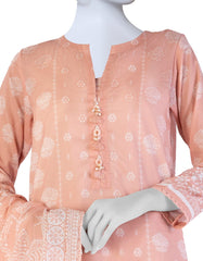 PEACH LAWN PRINTED 3PC STITCHED