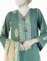 GREEN LAWN EMBROIDERED 3PC STITCHED