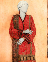 RED LAWN EMBROIDERED UNSTITCHED 3PC