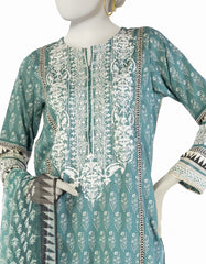 GREEN LAWN EMBROIDERED 3PC STITCHED