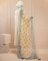 OFF WHITE LAWN SCHIFFLI UNSTITCHED 3PC