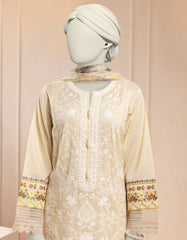 OFF WHITE LAWN SCHIFFLI UNSTITCHED 3PC