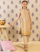 BEIGE LAWN PRINTED KURTI | JGLK-S-JGS-25-2509