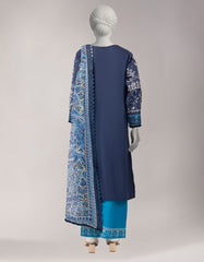 BLUE LAWN EMBROIDERED UNSTITCHED 3PC