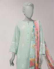 GREEN LAWN PASTE PRINTED UNSTITCHED 3PC