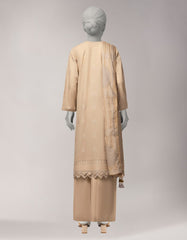 BEIGE JACQUARD DYED UNSTITCHED 3PC