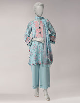 BLUE LAWN EMBROIDERED UNSTITCHED 3PC