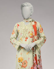 MULTICOLOR DOBBY EMBROIDERED UNSTITCHED 3PC