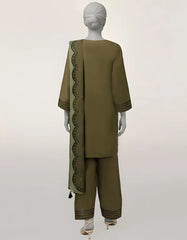 GREEN LAWN EMBROIDERED STITCHED 3PC