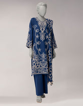 BLUE LAWN EMBROIDERED UNSTITCHED 3PC
