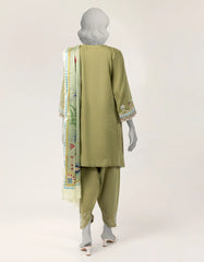 GREEN LAWN EMBROIDERED STITCHED 3PC