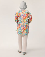 MULTICOLOR LAWN PRINTED KURTI