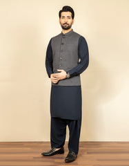 GREY WAISTCOAT | JJVC-27385-R3
