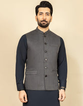 GREY WAISTCOAT | JJVC-27385-R3