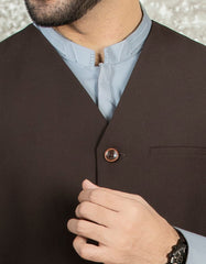 CHOCOLATE BROWN WAISTCOAT | JJVC-27426