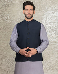BLUE BLENDED WAISTCOAT | JJVC-27427