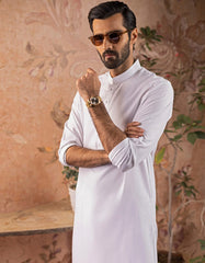 WHITE BLENDED KAMEEZ SHALWAR | JJKS-S-30728-R10-AP